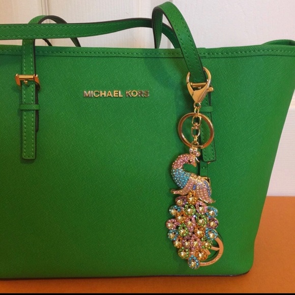 ❤️❤️❤️NEW multi-color large peacock purse charm❤️❤️❤️ - Picture 3 of 9